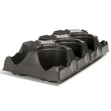 Landmark 05.00 Round Standard Transport Tray 8 Count 13 Centimeter Black 100 Per Case