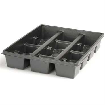 Landmark 04.00 Square Press Fit Tray 12 Count Black 100 Per Case 48 Cases Per Pallet