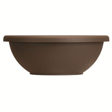 HC 12" Garden Bowl Planter Chocolate w/ Removable Drain Plugs Akro Mils