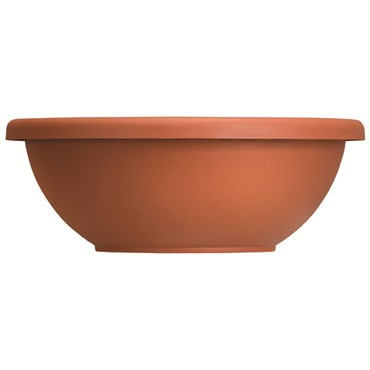 HC 12" Garden Bowl Planter Clay w/ Removable Drain Plugs Akro Mils