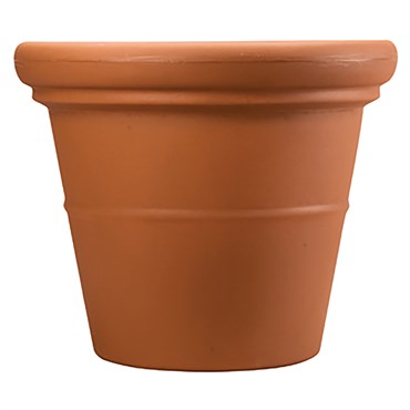 HC 17" Terrazzo Round Planter w/ Heavy Rim Terra Cotta Akro Mils