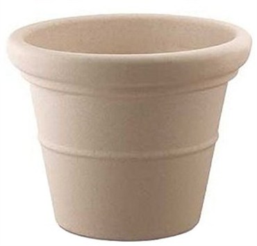 HC 30" Terrazzo Round Planter w/ Heavy Rim Sandstone Akro Mils