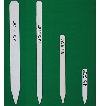 DPI 250/12x1-1/8" White Treated Wood Labels