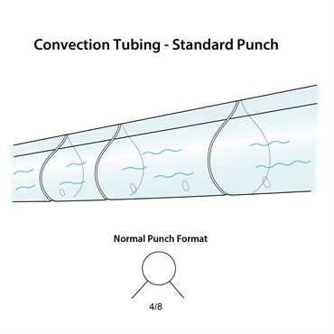 GS 30INX100FT CONVEX TUBING STD PUNCH