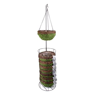 SuperMoss 12.5" Hanging Basket Round Stack Wicker