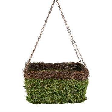 SuperMoss Small Woven/Rim Square Moss Basket