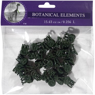 SuperMoss 24pc Small Green Daisy Orchid Clips