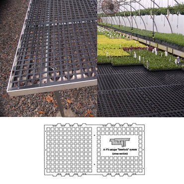 Av Plastic Greenhouse Bench Tops 18in X 36in X 9 16in Bfg Supply
