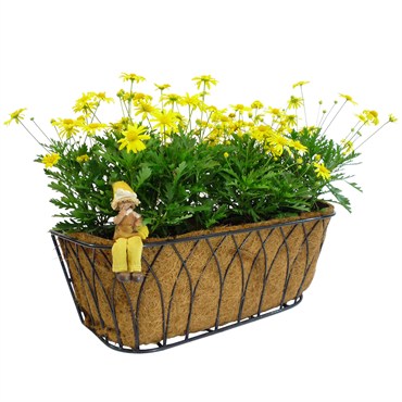 Austram 24" Lotus Trough Planter Black