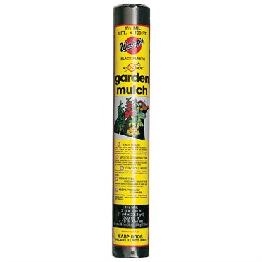 Warps 1.5M 3'x100' NO-HOE Garden Mulch Black