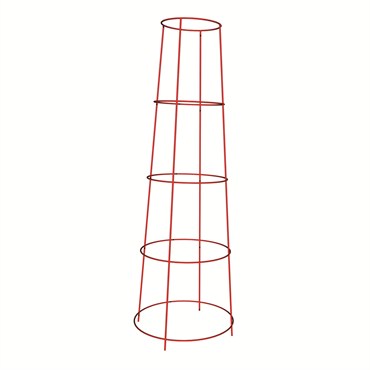 Panacea 54" Red Inverted HD Tomato Cage 4 Leg 5 Ring