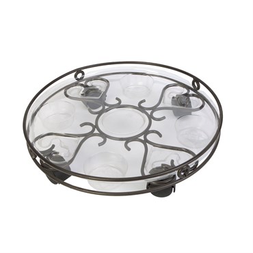 Panacea 14" Brown Plant Caddy Cameo