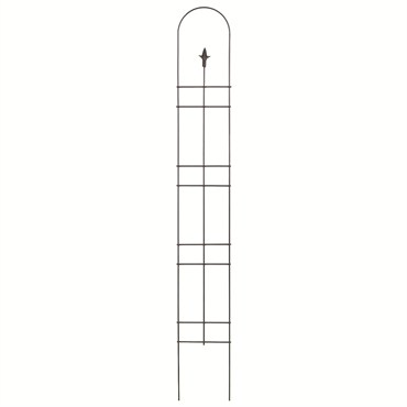 Panacea 60" Black Narrow Trellis With Finial