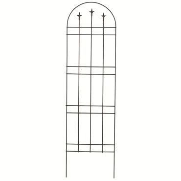 Panacea 72" Black Arch Trellis With Finials