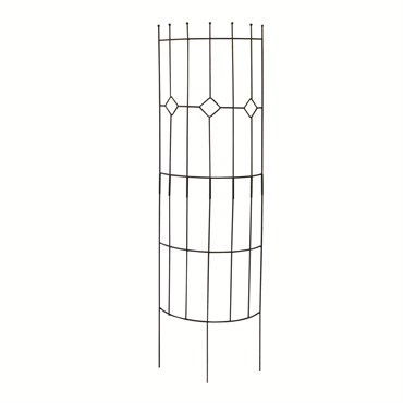 2 PANACEA 72" x 10" BLACK METAL SEMI ROUND ARTS & CRAFTS GARDEN TRELLIS 89657 