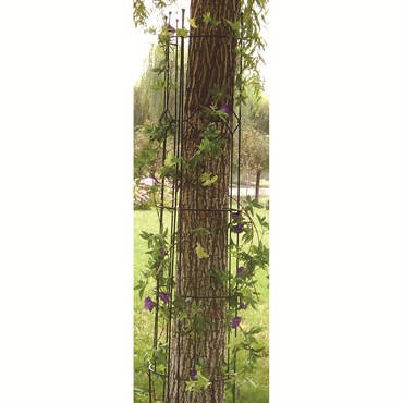 Panacea 72"x10" Semi Round Art & Crafts Trellis Black