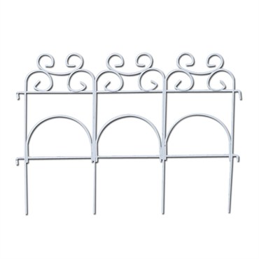 Panacea 14"x7.5' White Decorative Folding Fence