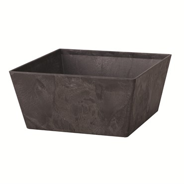 ArtStone Ella 12" Low Square Planter Black