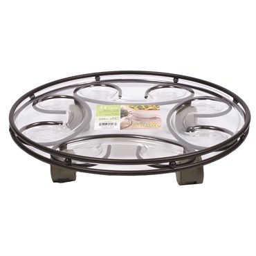 14-Inch Plastec SC14RT Deluxe Saucer Caddy Rust