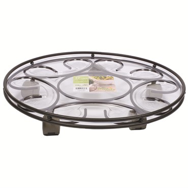 Plastec 14" Saucer Caddy Deluxe Black