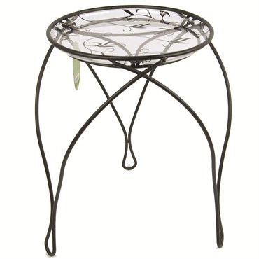 Plastec 17" Elegance Plant Stand Black