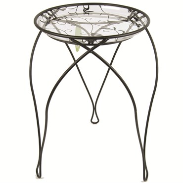Plastec 21" Elegance Plant Stand Black