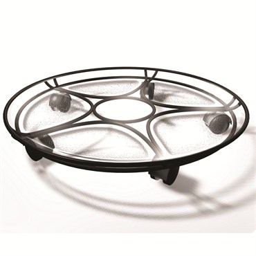 Plastec 17" Delray Saucer Caddy Black