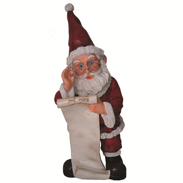 MCarr Garrold Santa w/ Christmas List Resin