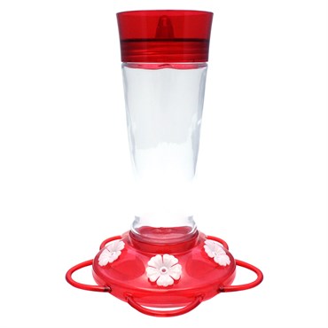 Classic 10oz Ruby Glass Hummingbird Feeder 5 Ports