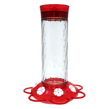Classic 30oz Diamond Glass Hummingbird Feeder 7 Ports