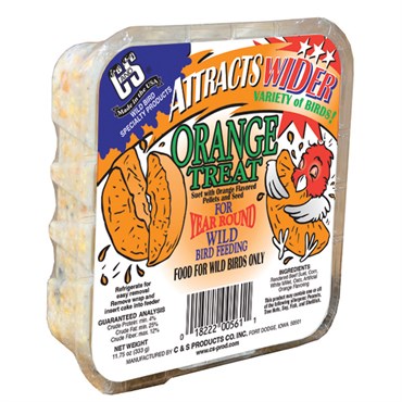 C&S 11.75oz Orange Treat Suet 12/CS