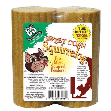 C&S Sweet Corn Squirrelog Pack Of 2 Logs