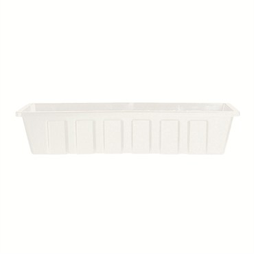 Novelty 30" Polypro Flower Box Planter White