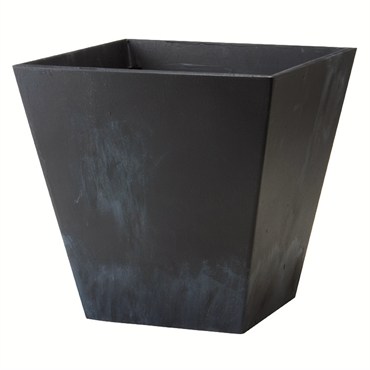 StoneArt Ella 10" Square Planter Black
