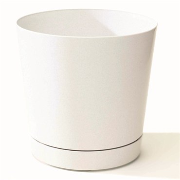 Majestic 6" Cylinder Pot White Full Depth Glossy