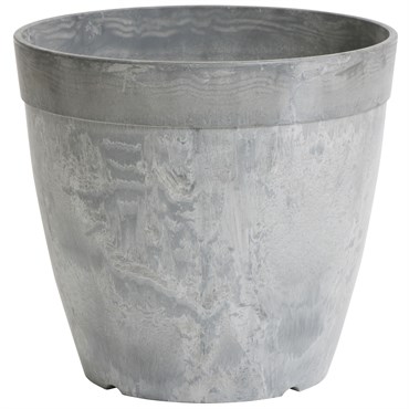 StoneArt 8" Round Dolce Planter Grey