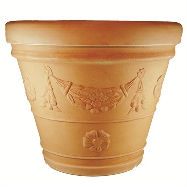 Tusco 26" Garland Planter Washed Terra Cotta
