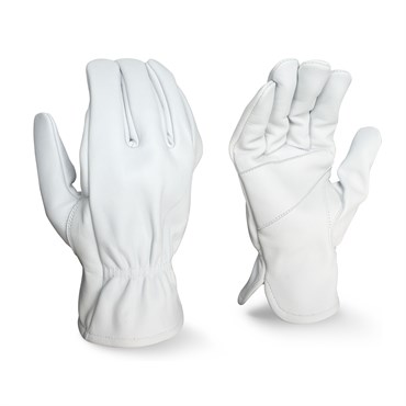 BGC Womens Goatskin Leather Driver S White