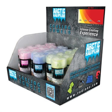 Radians 24pc Arctic Radwear Cooling Wrap Display Blue/Green/Pink