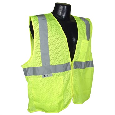 BGC Class 2 Mesh Vest w/Zipper 2X Green