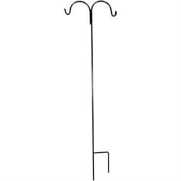 AGW 5/8" Heavy Duty Tall Double Shepherd Hook Black