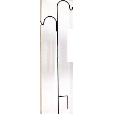 AGW 5/8" Heavy Duty 90" Tall Offset Shepherd Hook Black