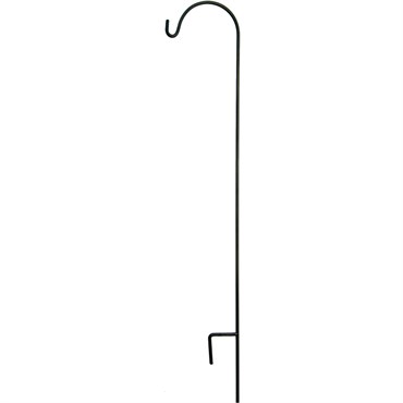 AGW 90"x12" Tall Single Shepherd Hook Black