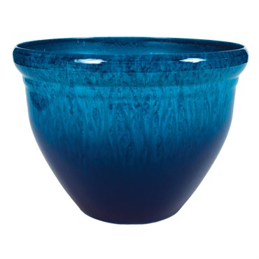 HC 16" Pizzazz Planter Admiral Blue Drip