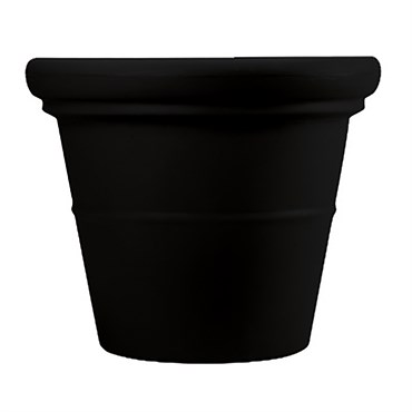 HC 17" Terrazzo Round Planter w/ Heavy Rim Black Onyx Akro Mils