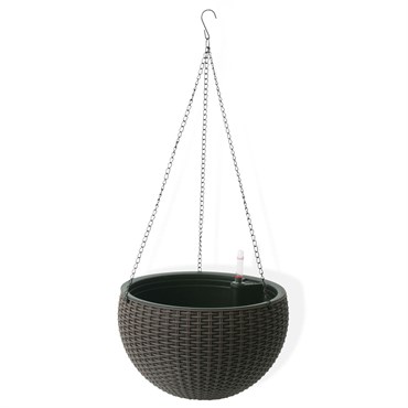 Algreen Modena Rattan Hanging Basket Mocha