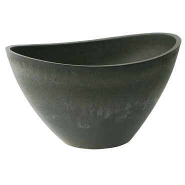 Algreen Valencia 20"D 14"x11" Wave Charcoal Marble