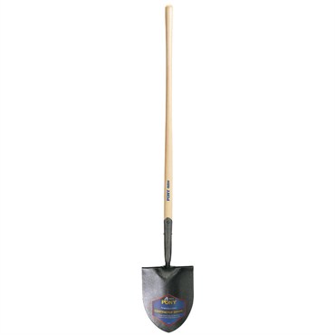 Ames Forged Jackson Pony Shovel Long Handle Round Point Turned Steps Shovel