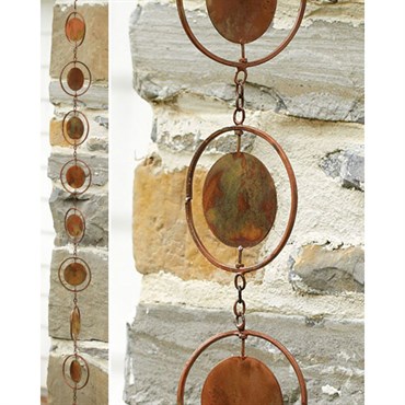 Ancient Graf Copper Circle Rain Chain