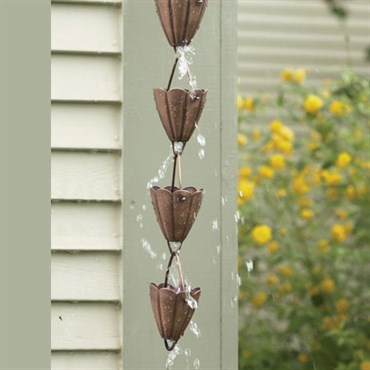 Ancient Graf Scallop Top Cup Rain Chain
